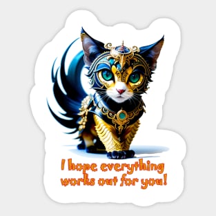 jewelry wishes cat Sticker